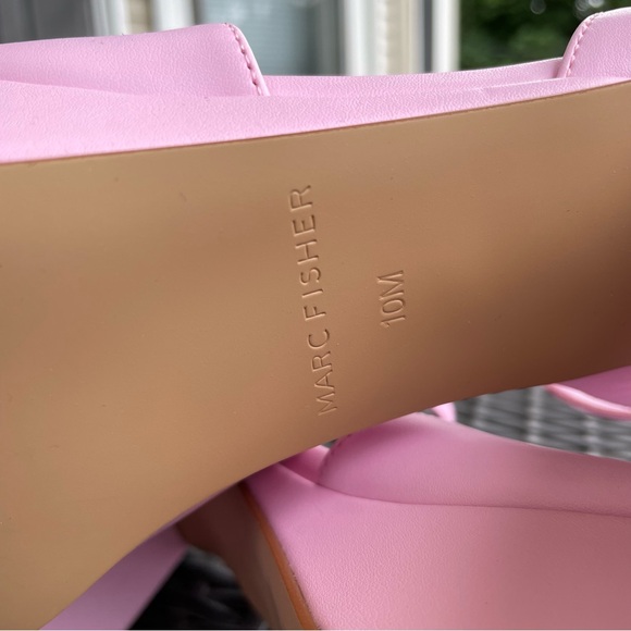 Marc Fisher Pink Dercy Peep Toe Platform Heels Size 10 - Picture 14 of 16